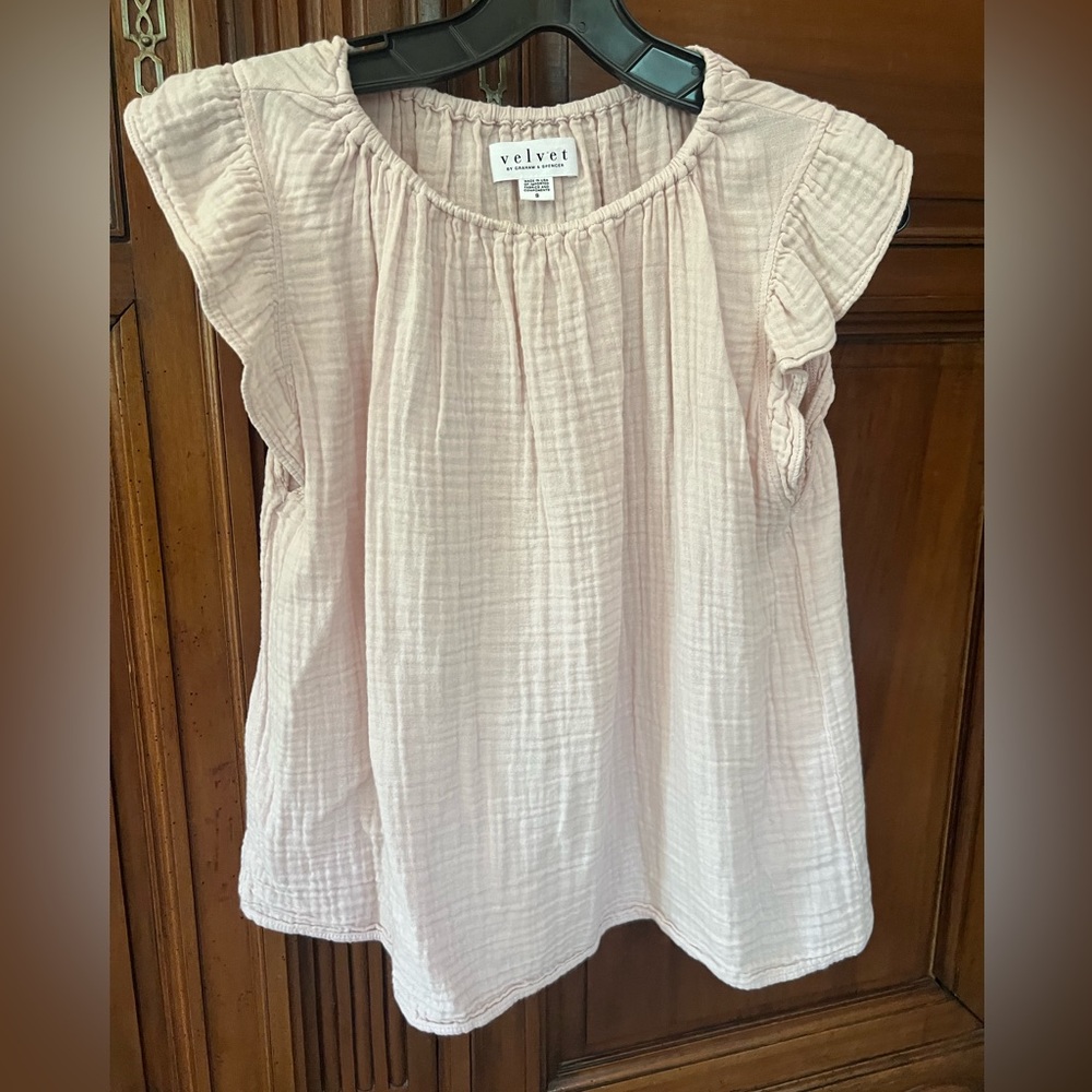 Baby pink cotton top. Brand: Velvet